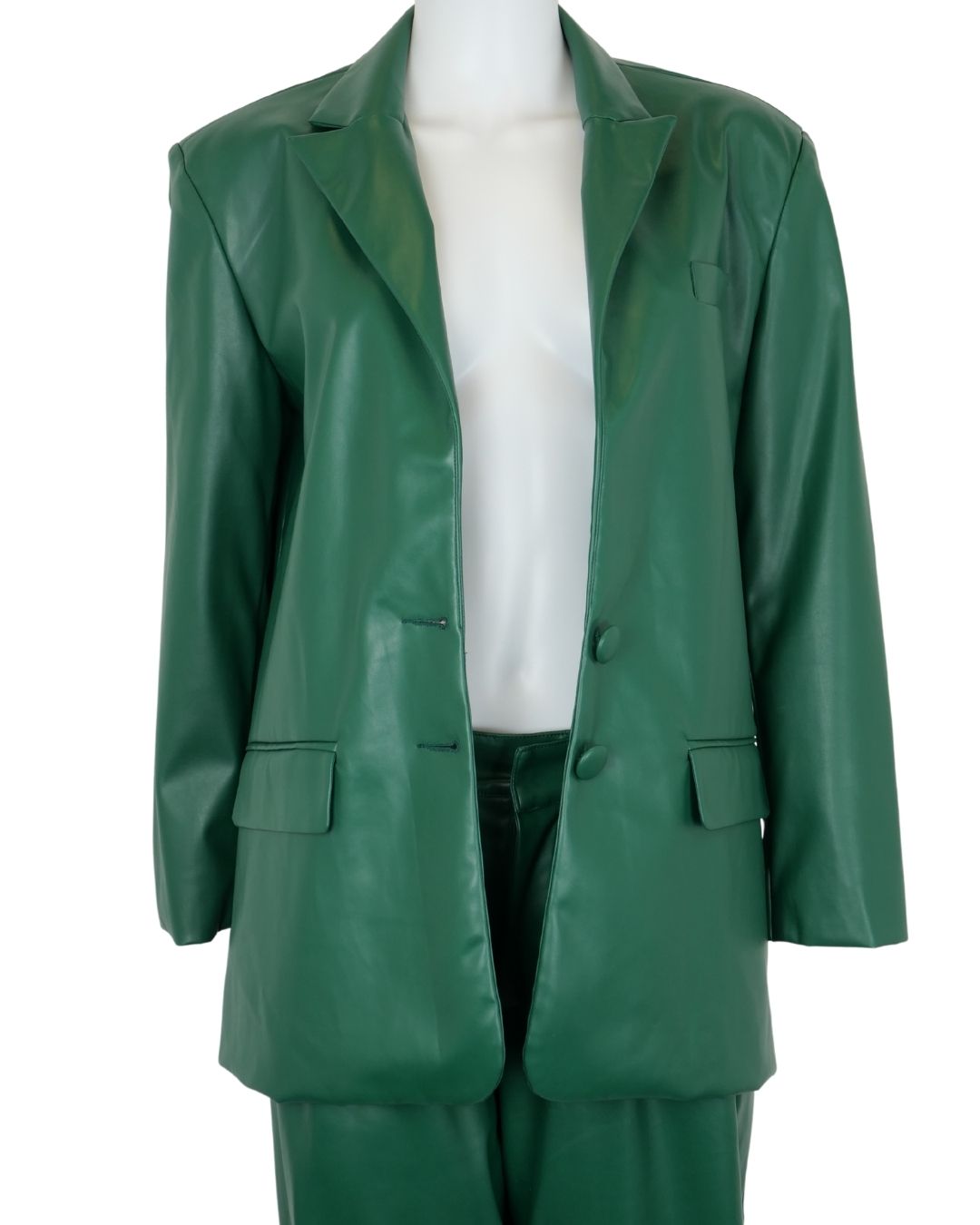 Forever Unique Green PU Suit - Size 8 - Preloved