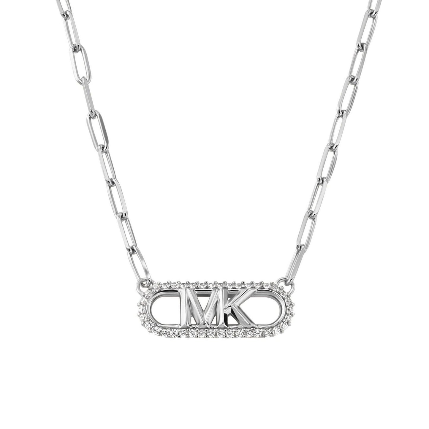 Michael Kors Silver Cubic Zirconia Necklace - New in box