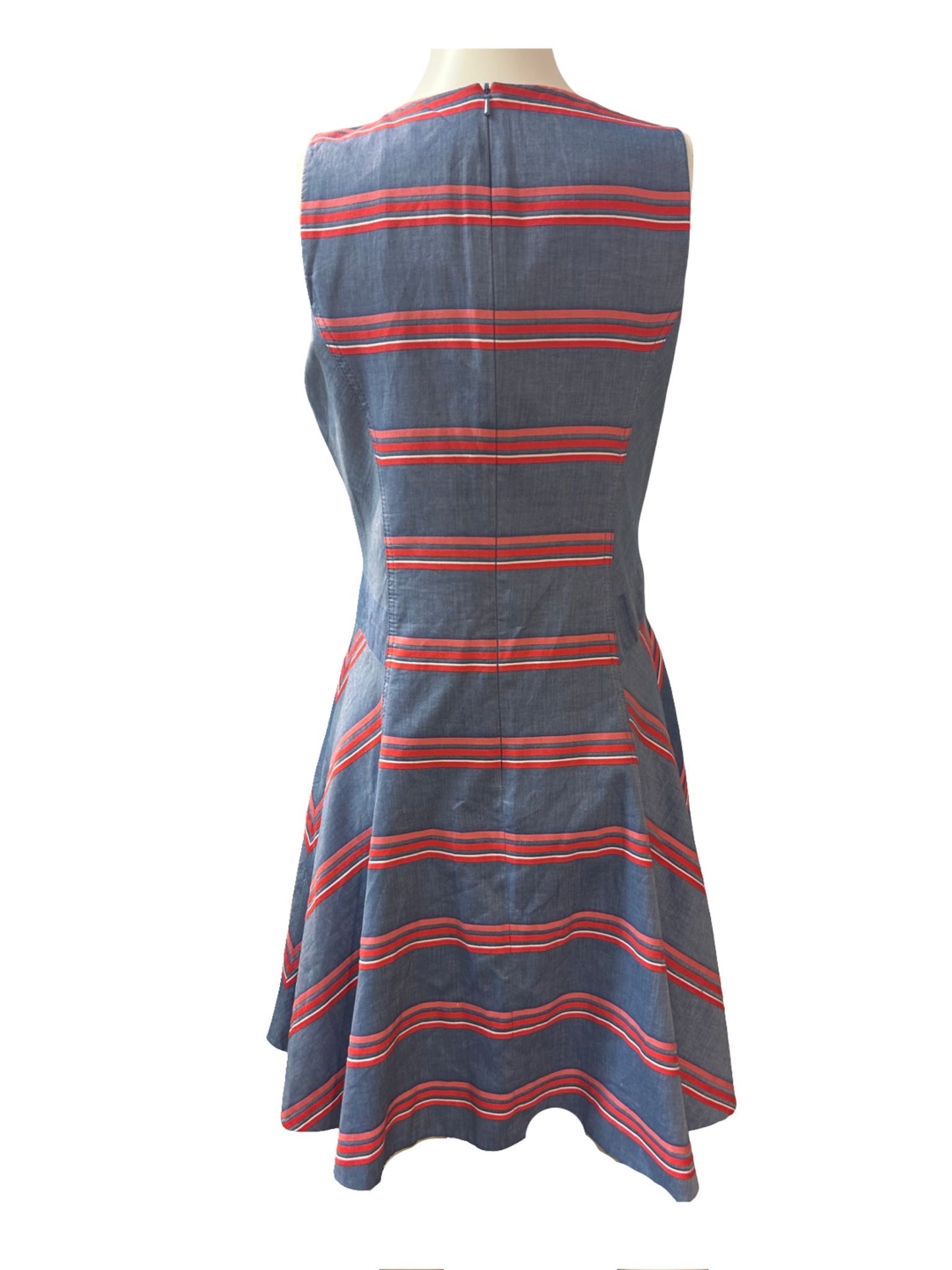 Karen Millen Sleeveless Light Blue Dress -Size - 12- Preloved