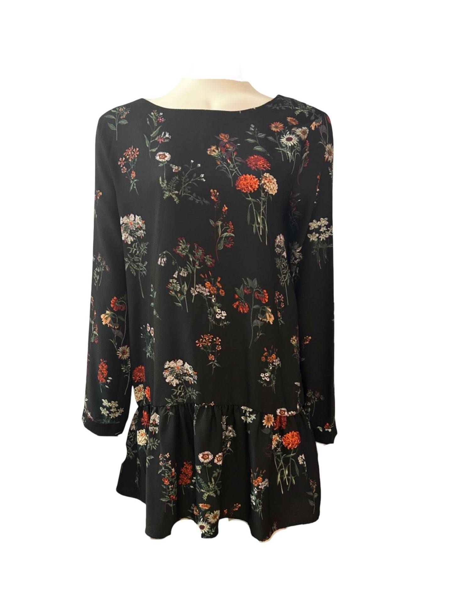 Blue Vanilla Floral Dress - Size -12 - Preloved