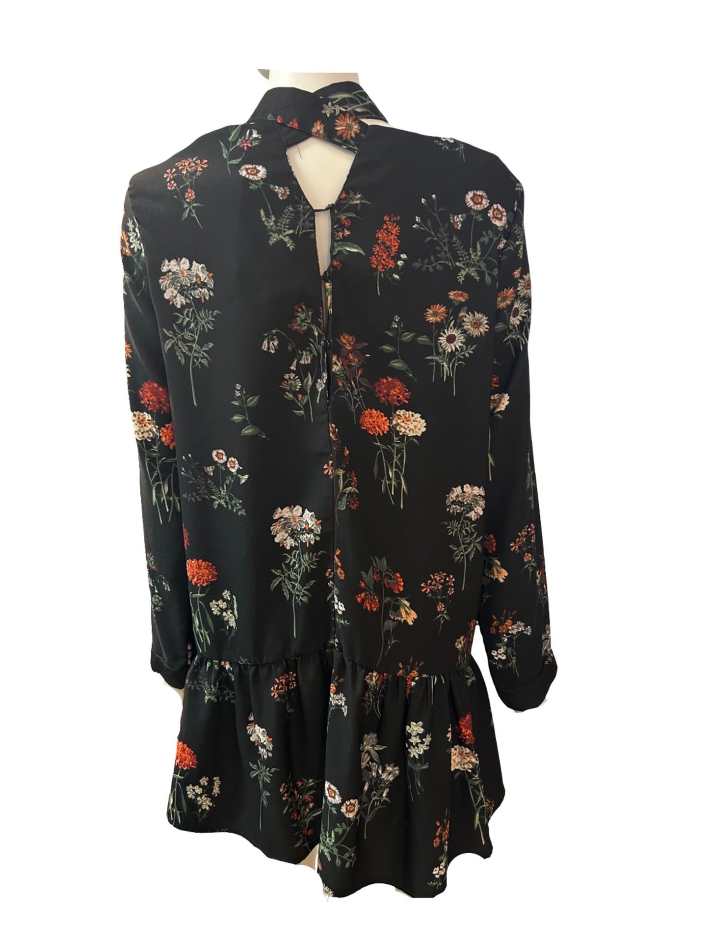 Blue Vanilla Floral Dress - Size -12 - Preloved