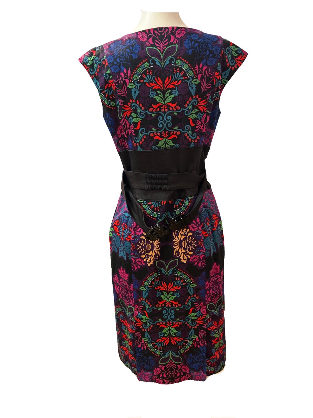 Phase Eight Multi Coloured Dress - Size -12 - Preloved