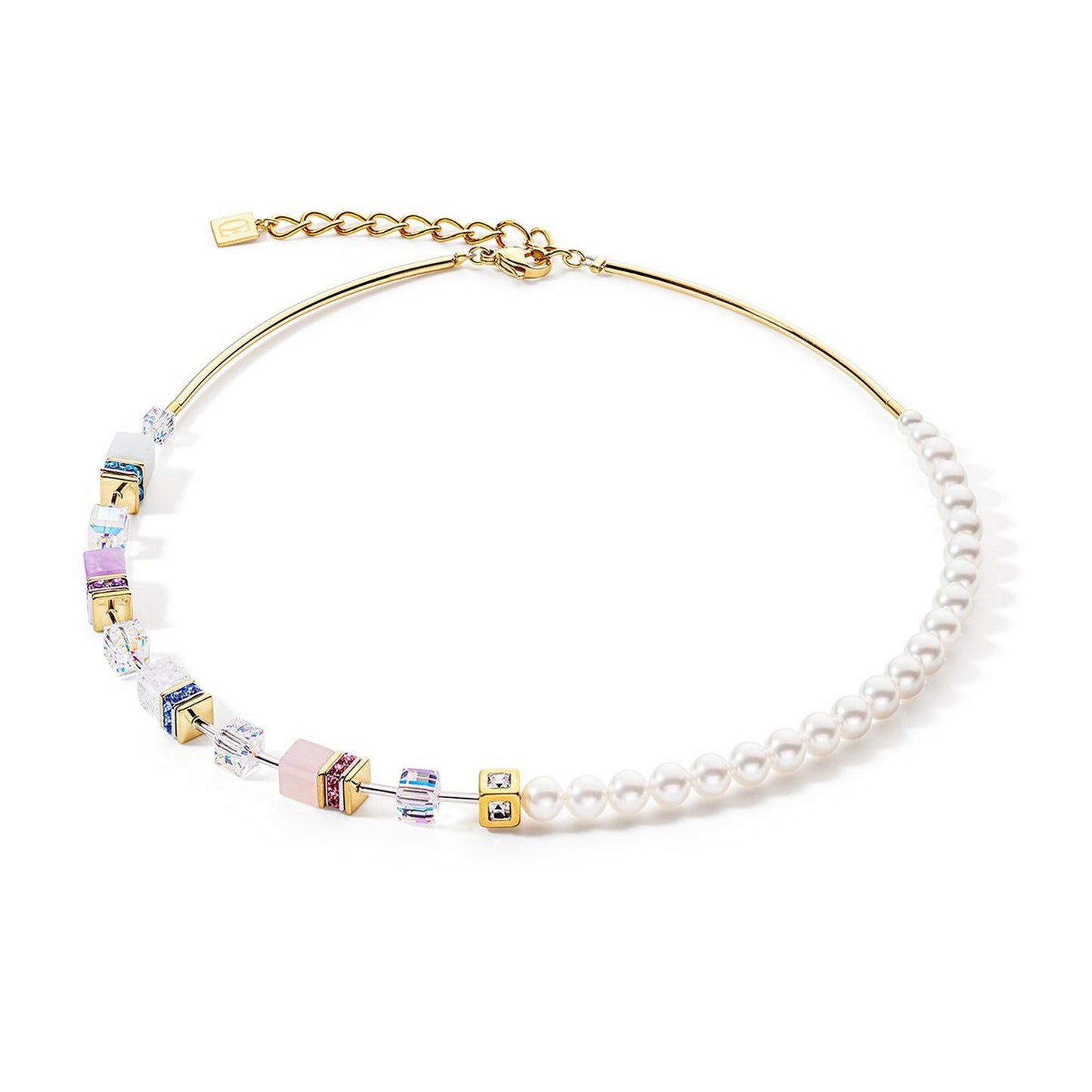 Coeur De Lion Gold Tone Geocube Necklace - New