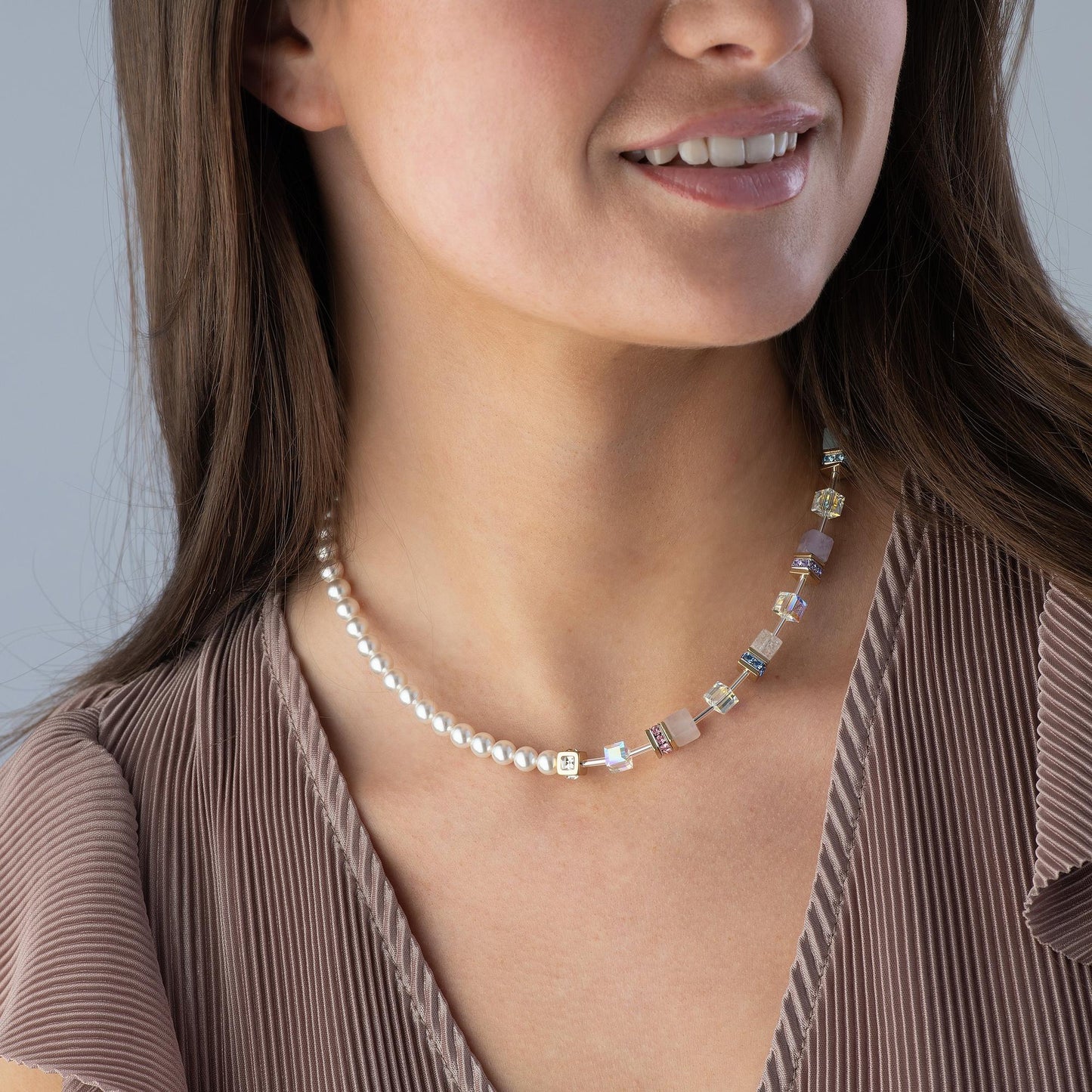 Coeur De Lion Gold Tone Geocube Necklace - New
