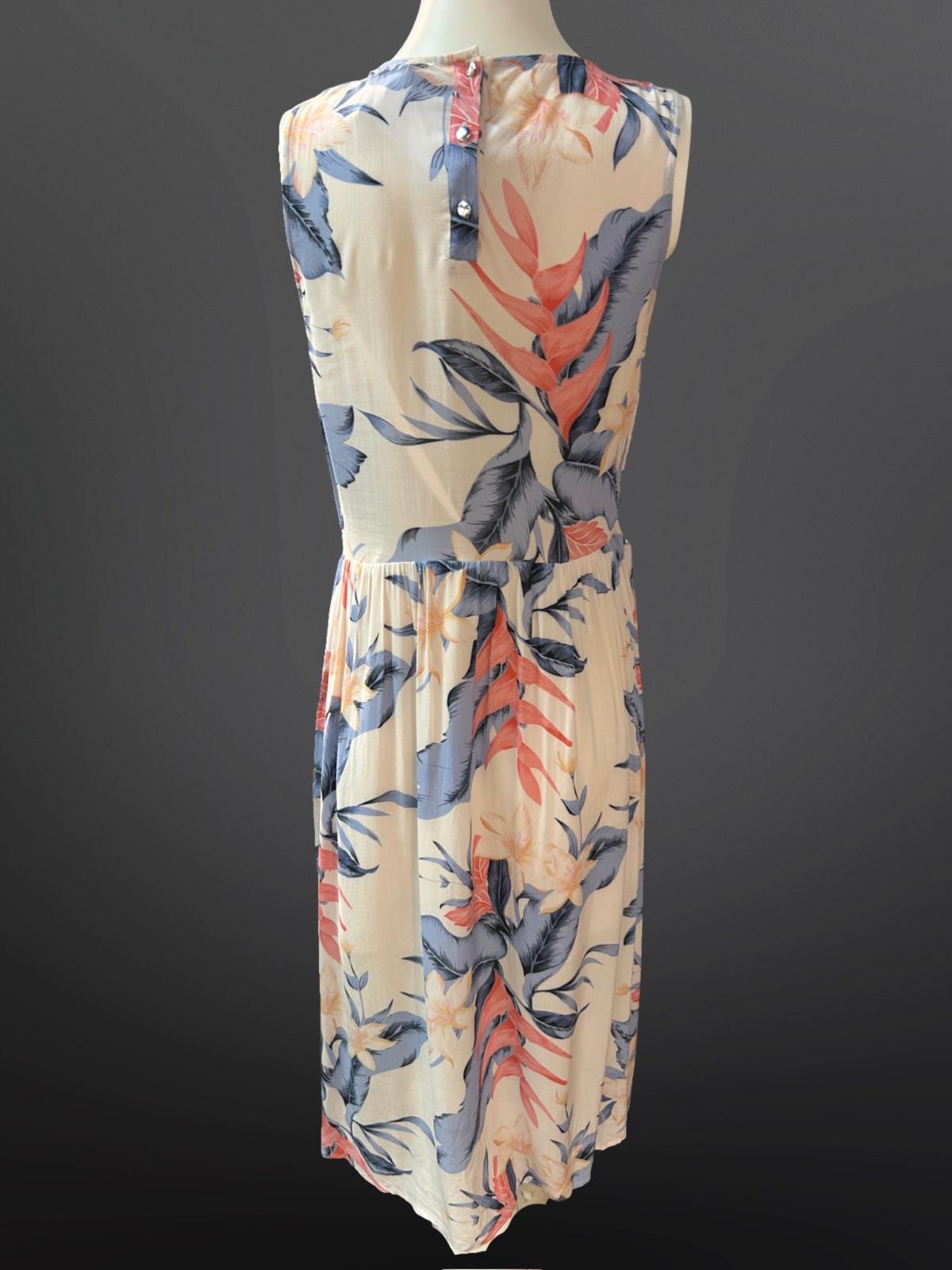 Oasis Floral Sleeveless Dress - Size -12 - Preloved