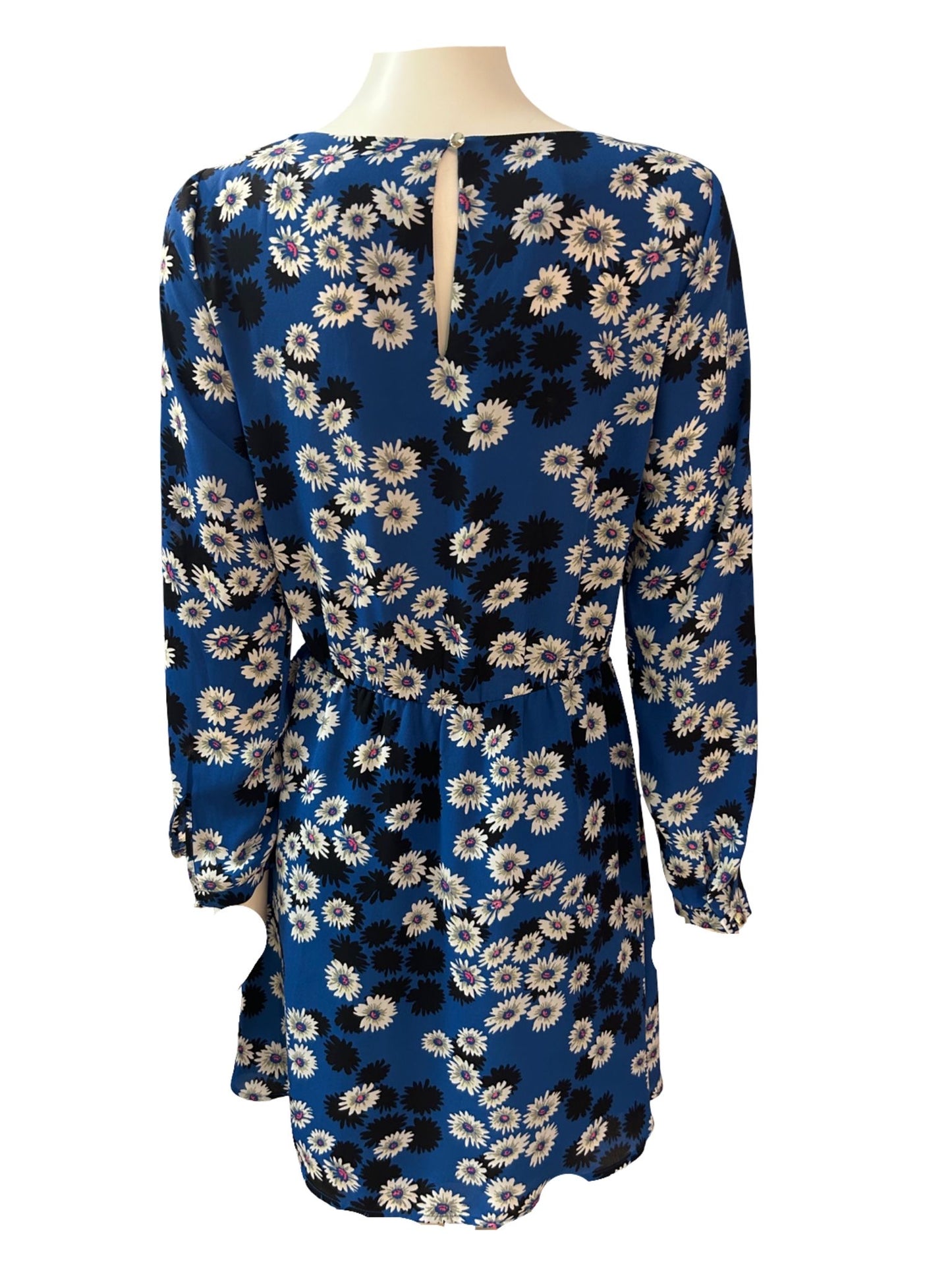 Oasis Blue Floral Dress - Size 12 - Preloved
