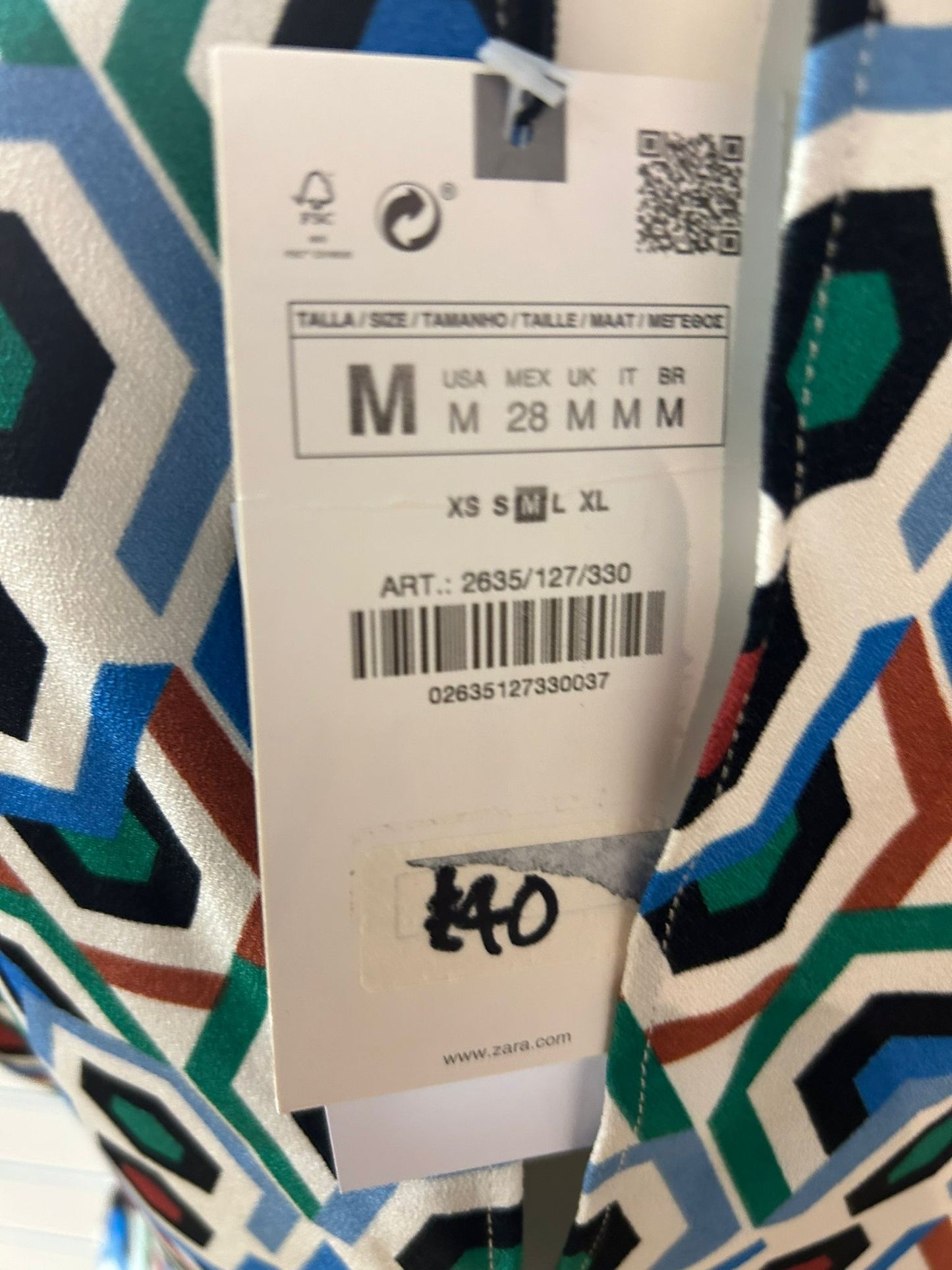 Zara Geometric Dress - Size - M - New Tags