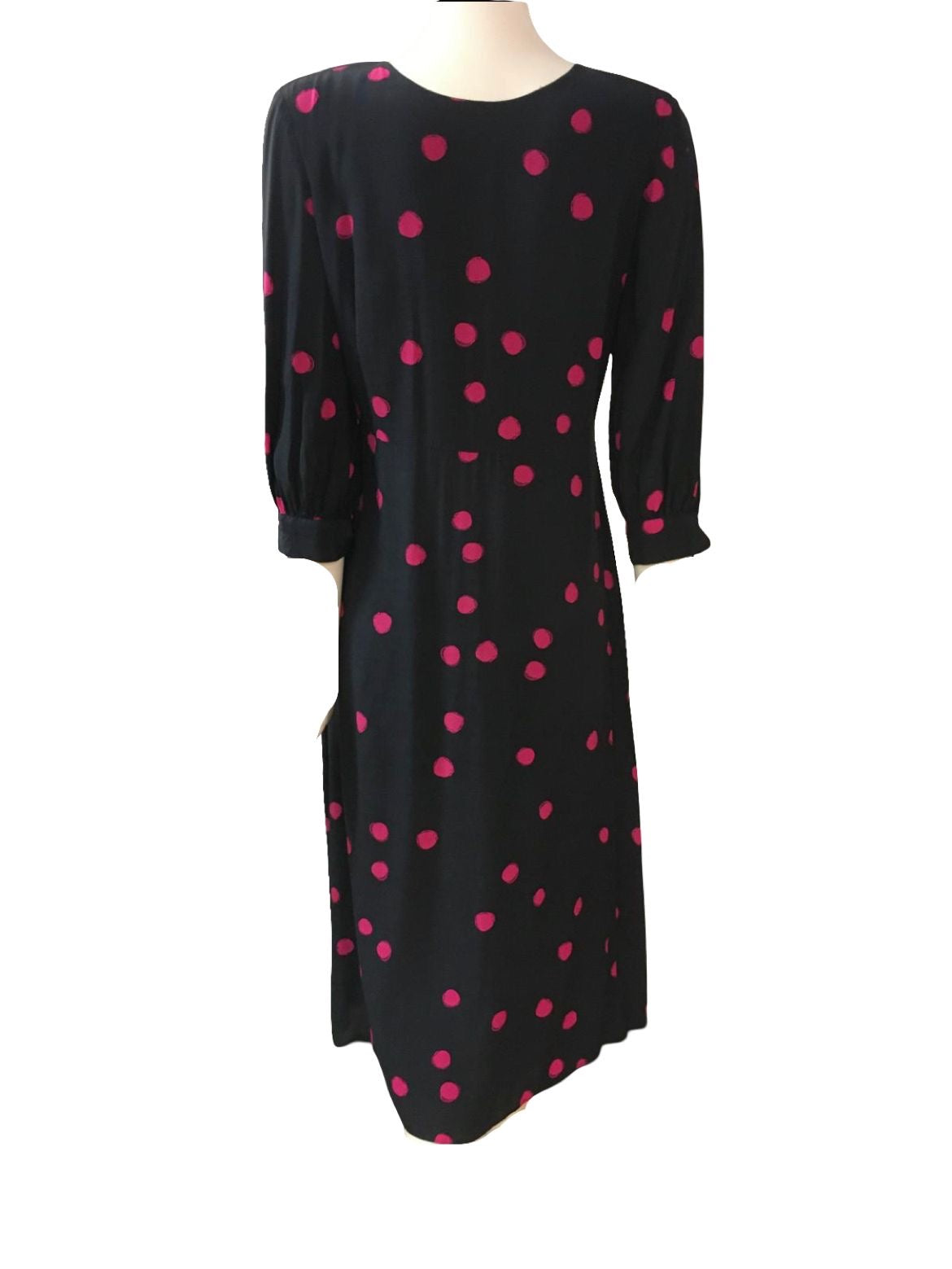 Mint Velvet Black & Red Dress - Size -12 - Preloved
