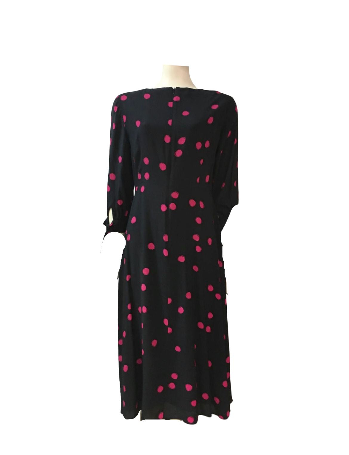 Mint Velvet Black & Red Dress - Size -12 - Preloved