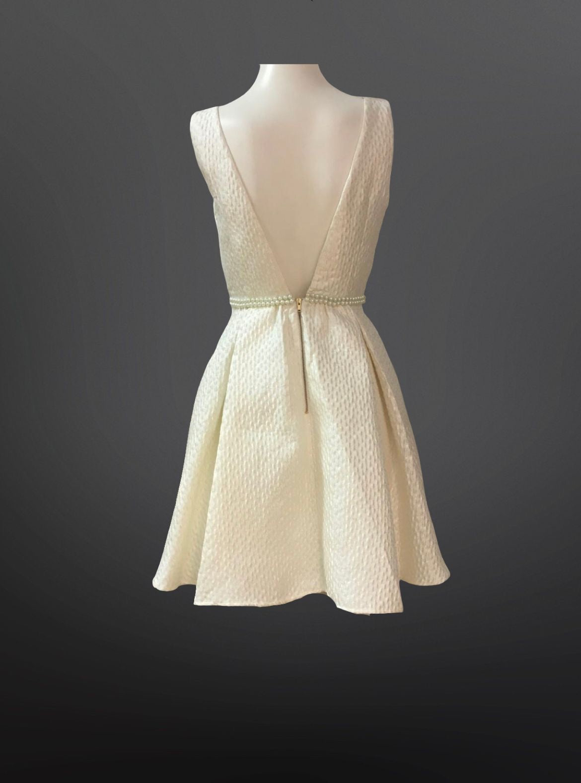 Ted Baker White Sleeveless Dress - Size 8-10 - Preloved
