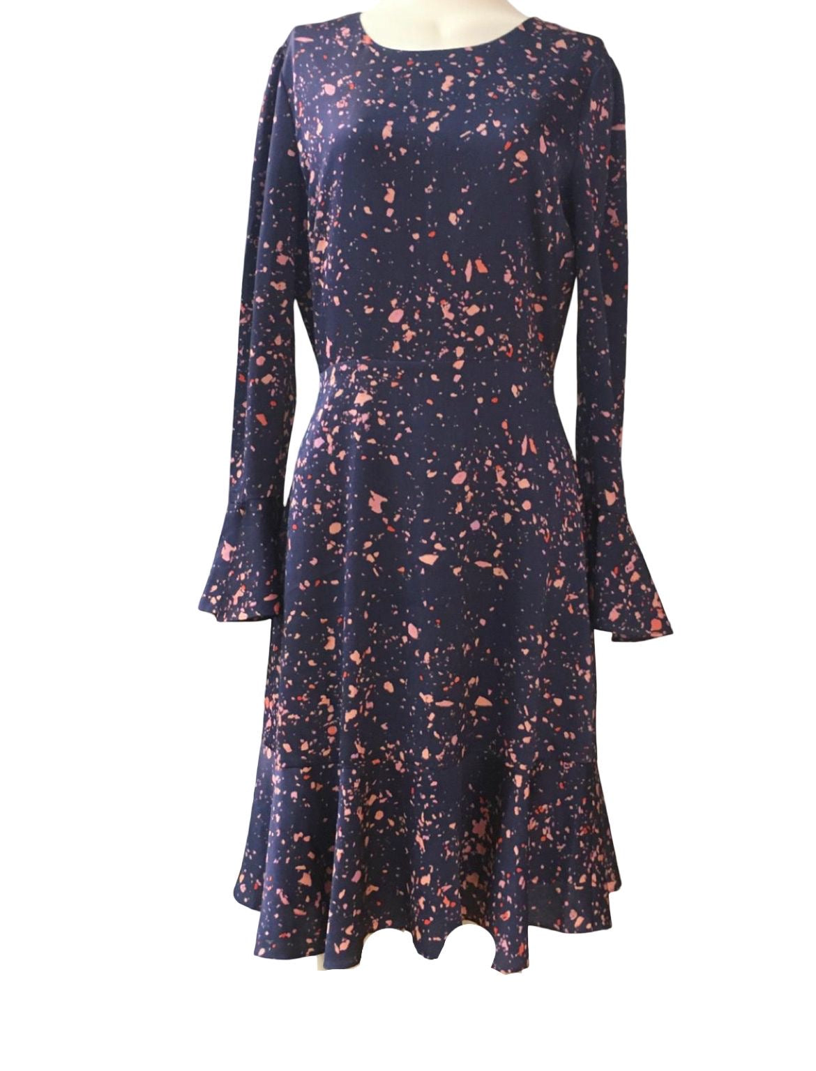 Fenn Wright Manson Navy and Pink Dress - Size - 8 - Preloved