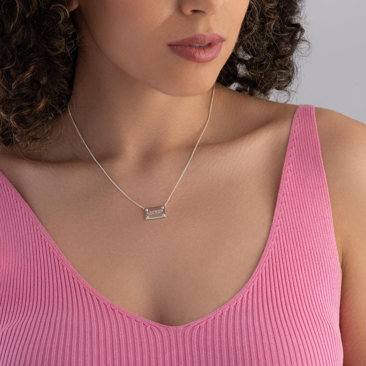 Lauren Ralph Lauren Silver Crystal Necklace - New tags
