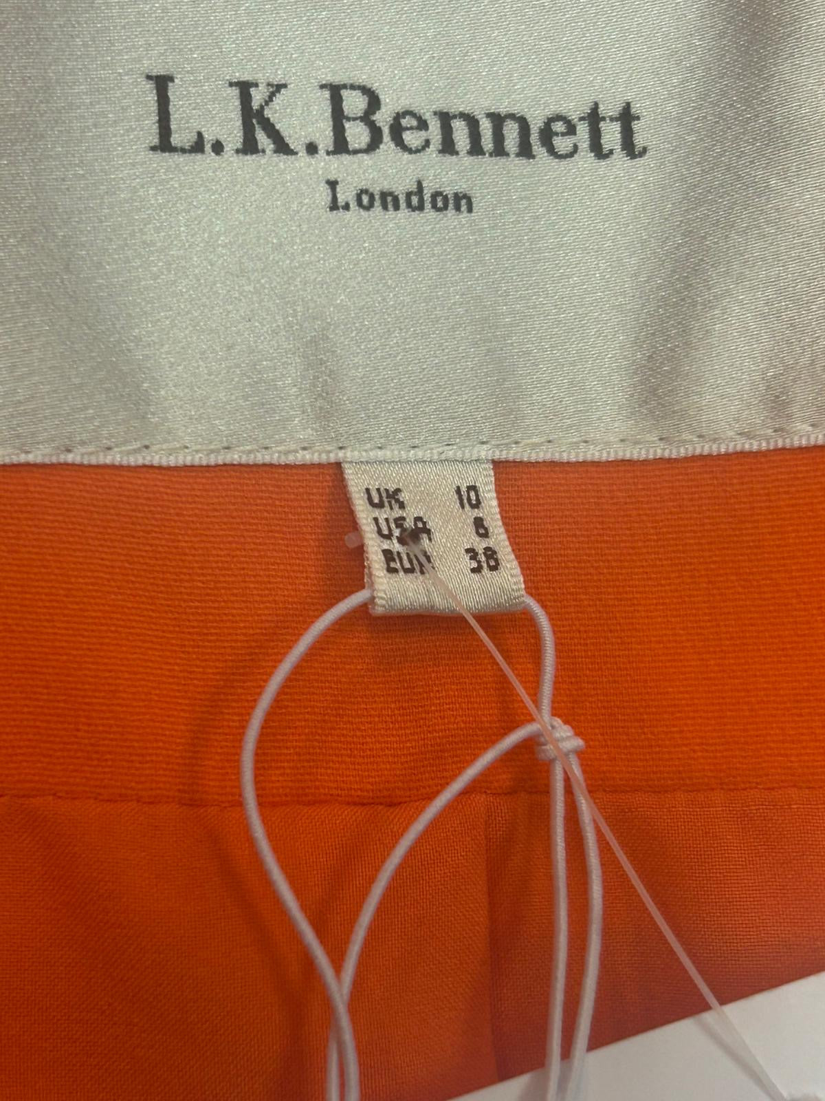 L.K. Bennett Midi Wrap-Around Dress - Size 10 - Preloved
