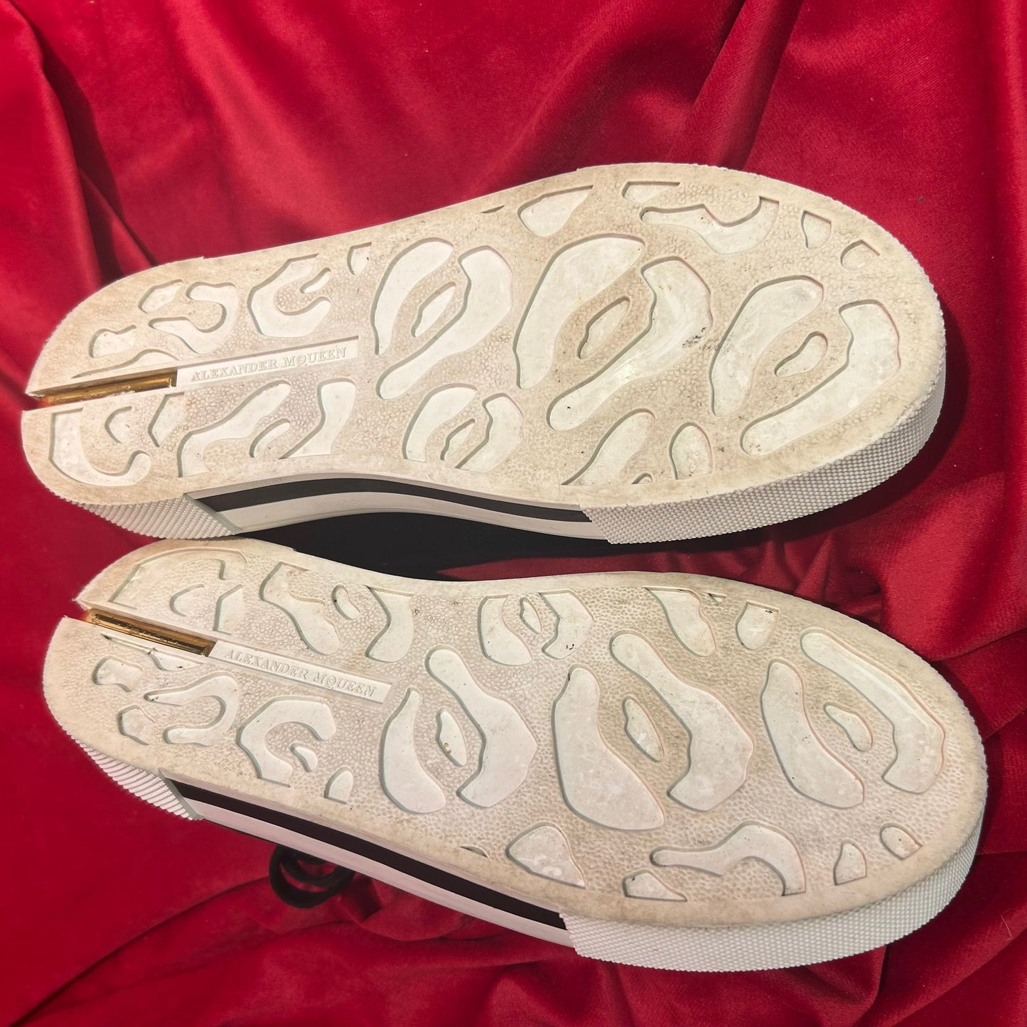 Alexander McQueen Black Velvet Platform Sneakers - Size 38.5 - UK 5.5