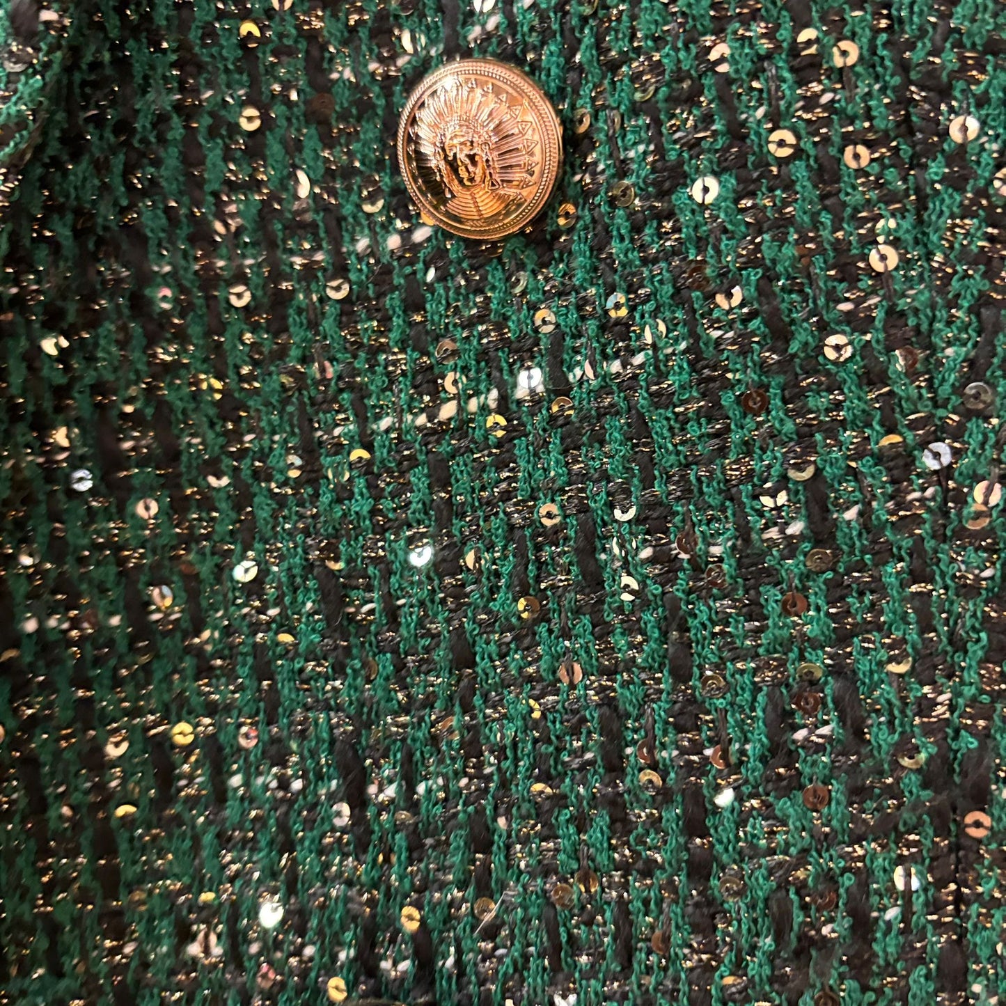 Forever Unique Green Mix Blazer - Size 14