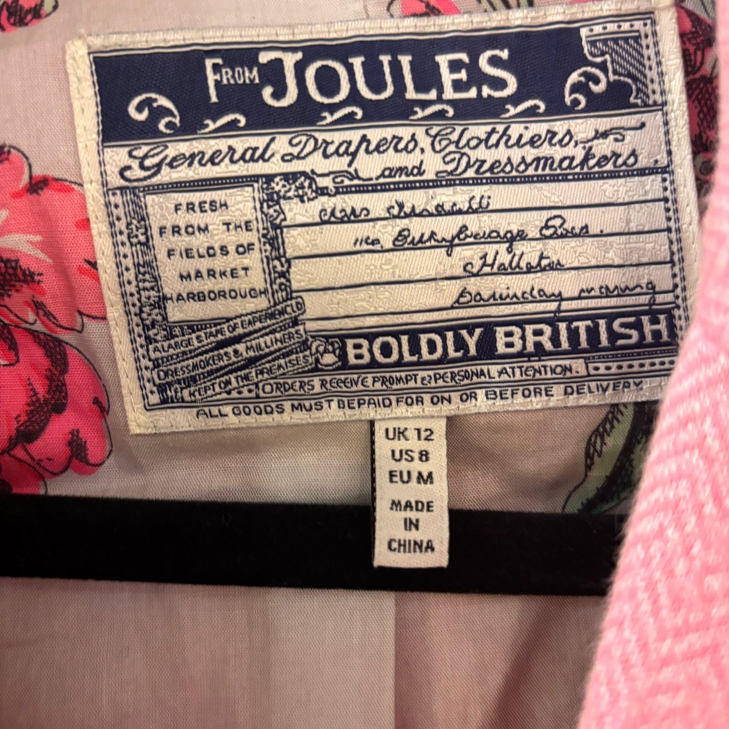 Joules Herringbone Tweed Blazer - Size UK 12