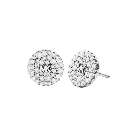 Michael Kors Brilliance Silver Cubic Zirconia Stud Earrings - New in Box