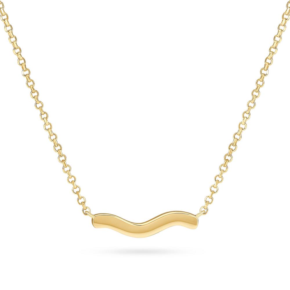 Sif Jakobs Ellera Waves Pianura 18ct Gold Plated Necklace - New