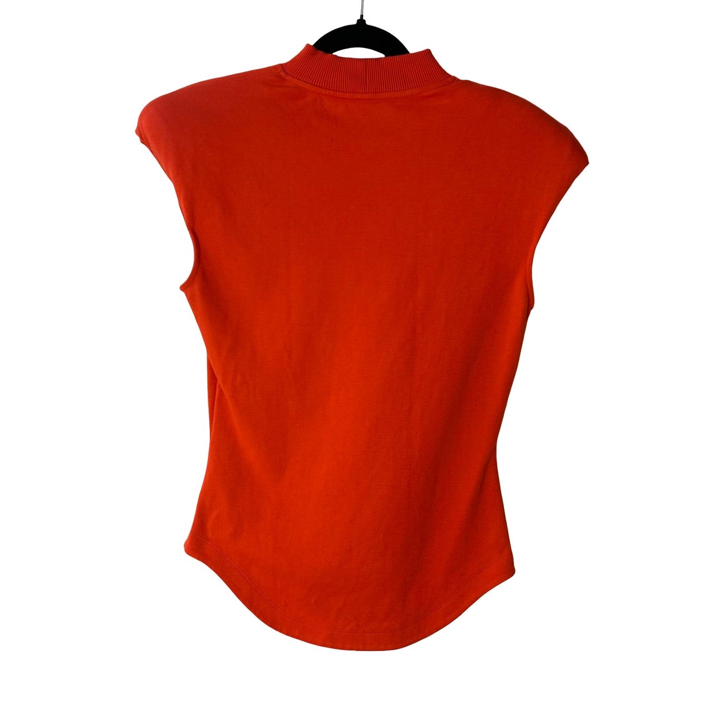 Attico Jesse Mock Neck Orange Top - Size UK 8