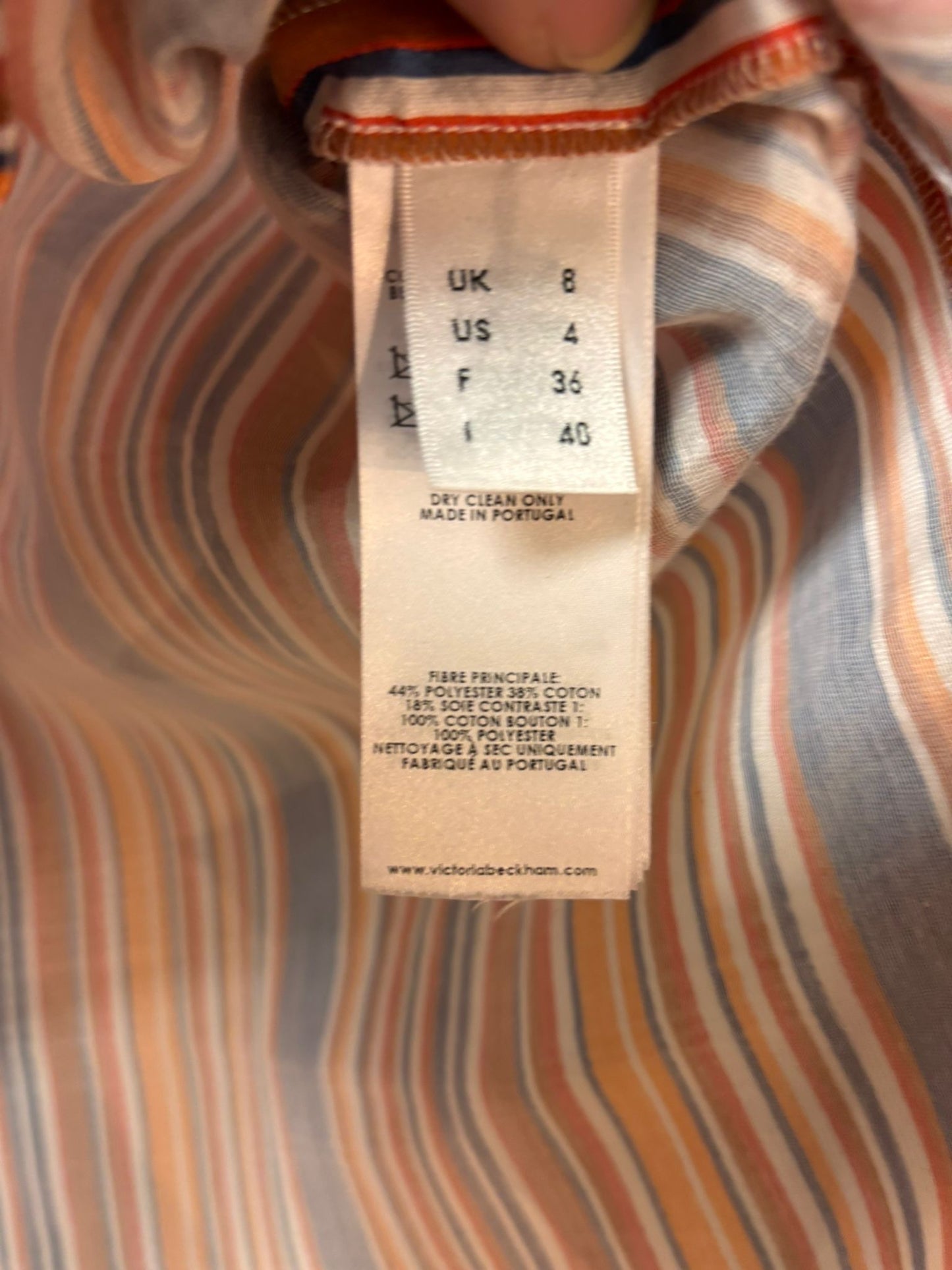 Victoria Beckham Striped Shirt & Shorts - Size UK 8