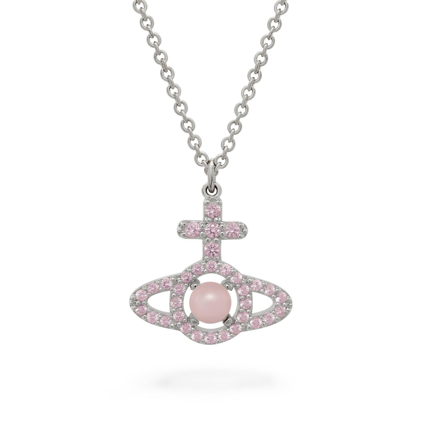 Vivienne Westwood Olympia Silver Cubic Zirconia and Pearl Pendant - New tags- box
