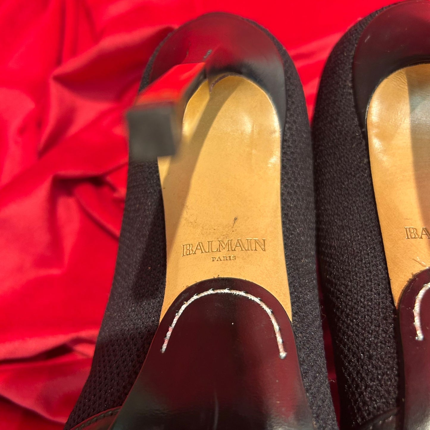Balmain Sock Ankle High Heel Boots - Size UK 6 - Preloved