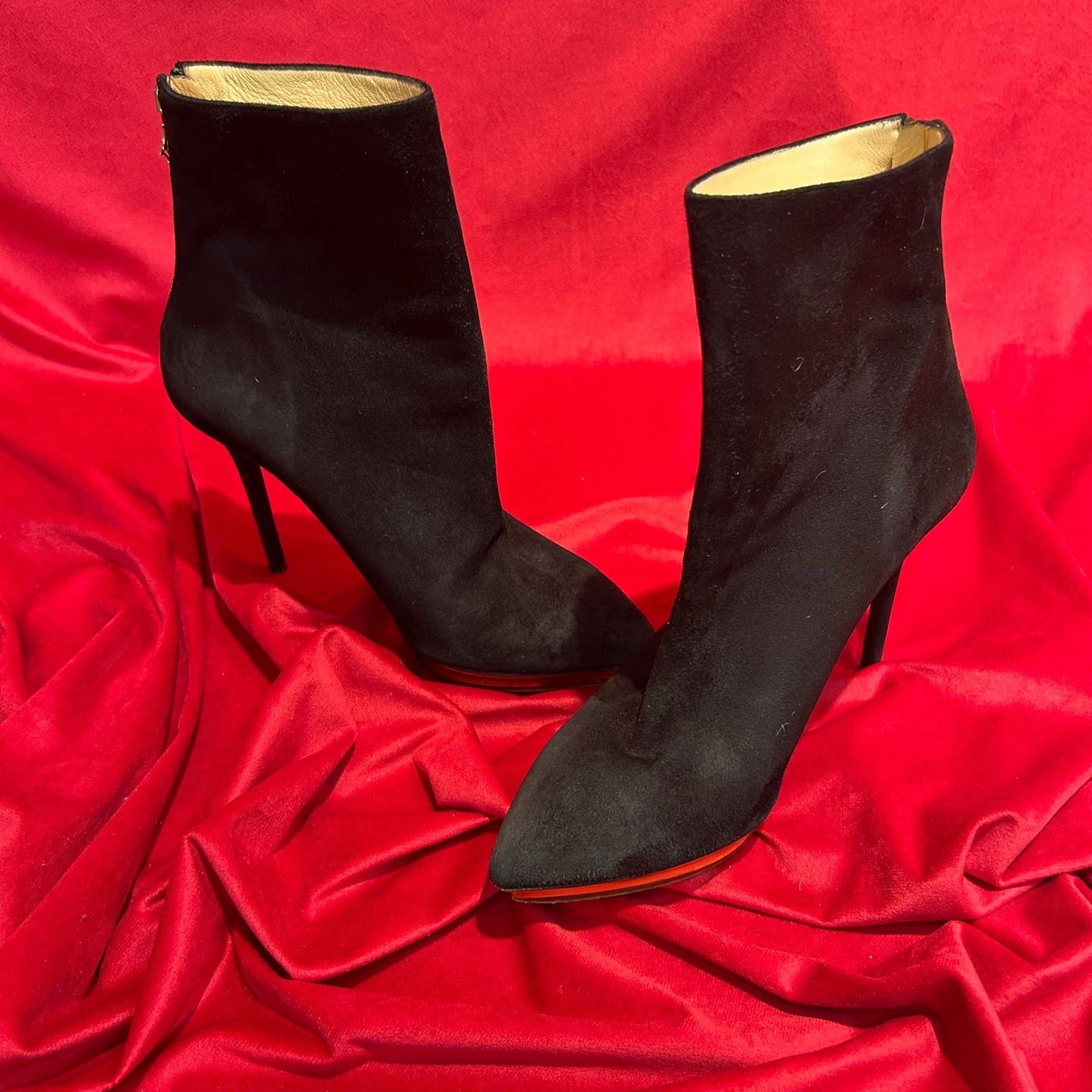 Charlotte Olympia Leather Ankle Boots - Size UK 6 - Preloved