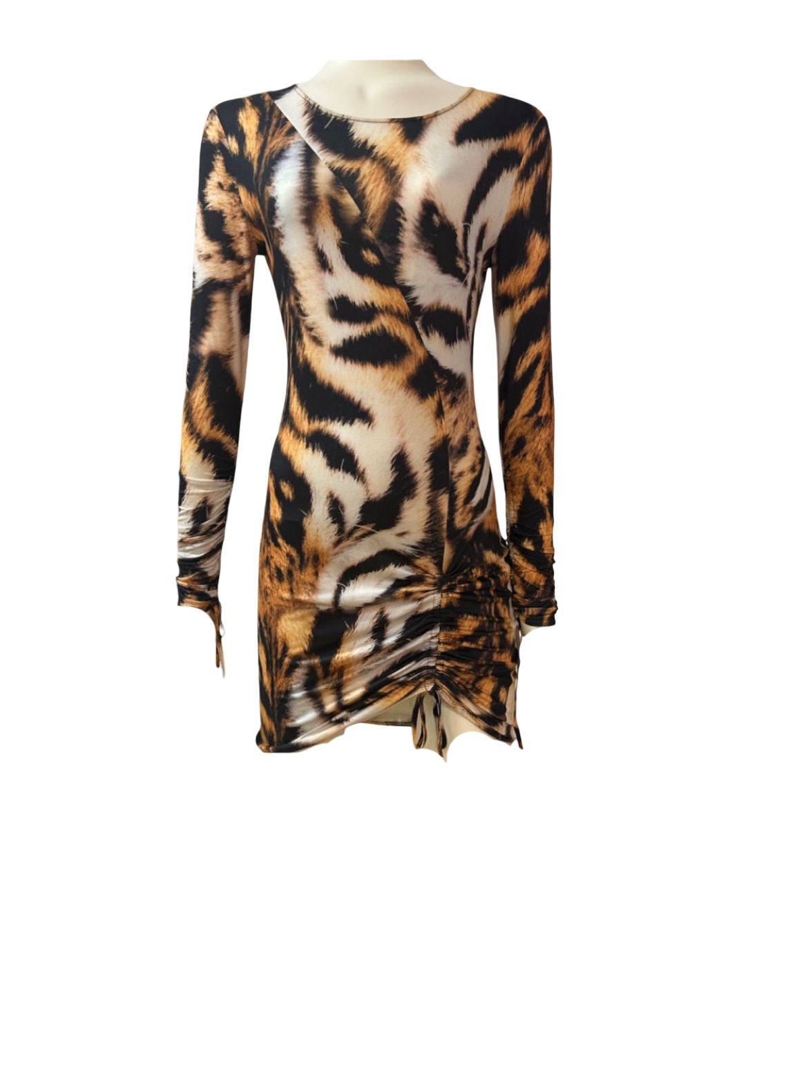 Forever Unique Leopard Print Dress - Size - 8 - Preloved