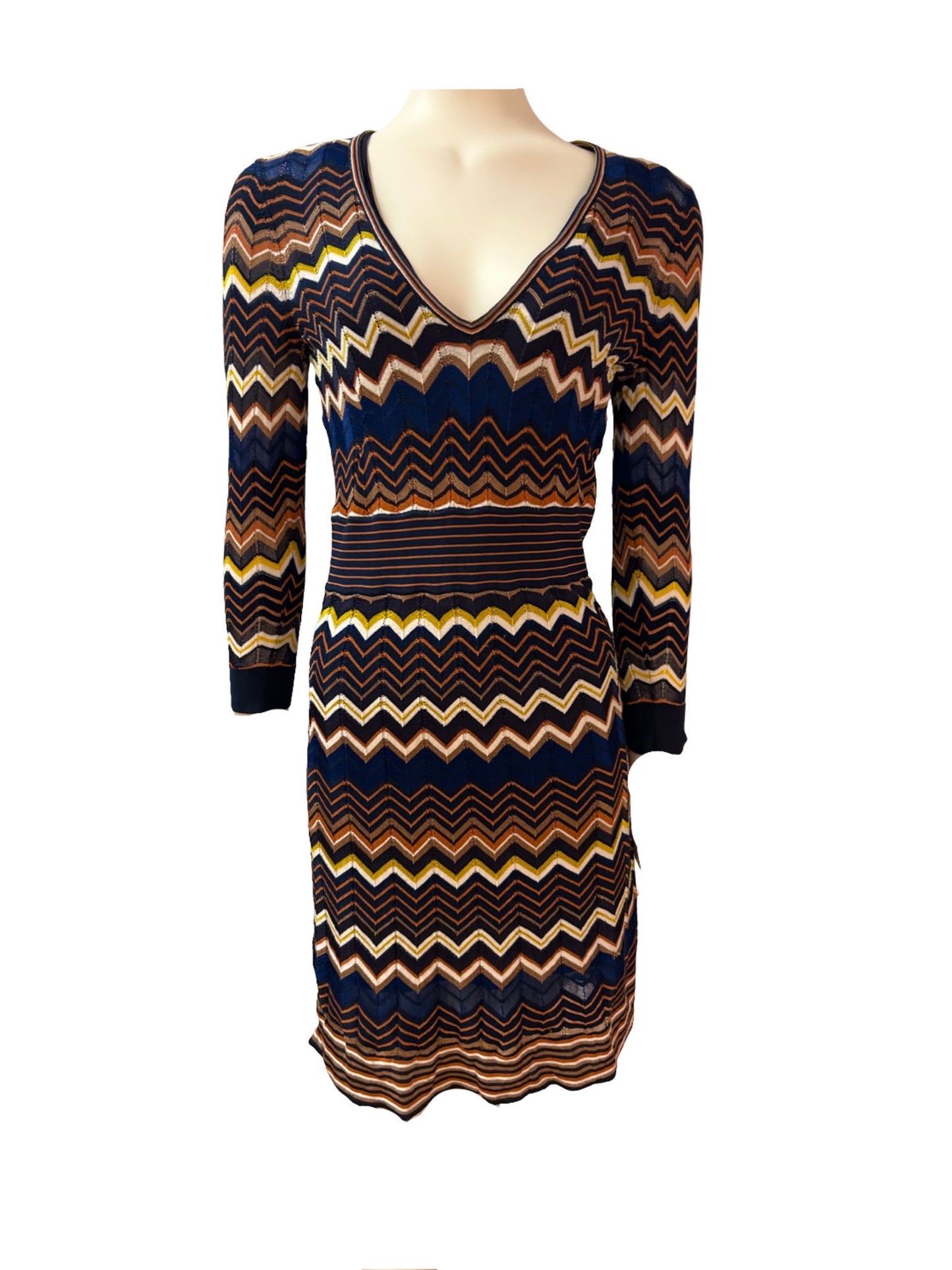 Karen Millen Zig Zag Knit Dress -Size - 10 - Preloved