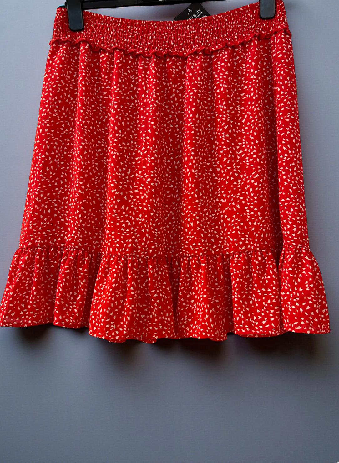 Holly & Whyte Red Pixie Smock Skirt- Size - S -New