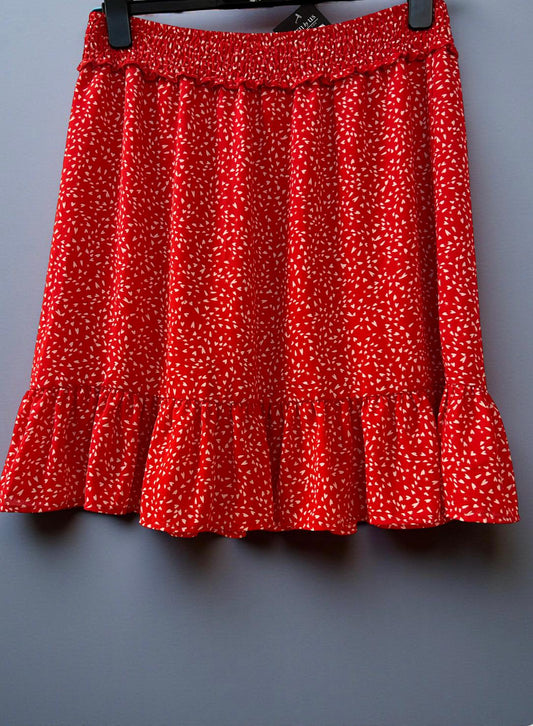 Holly & Whyte Red Pixie Smock Skirt- Size - S -New