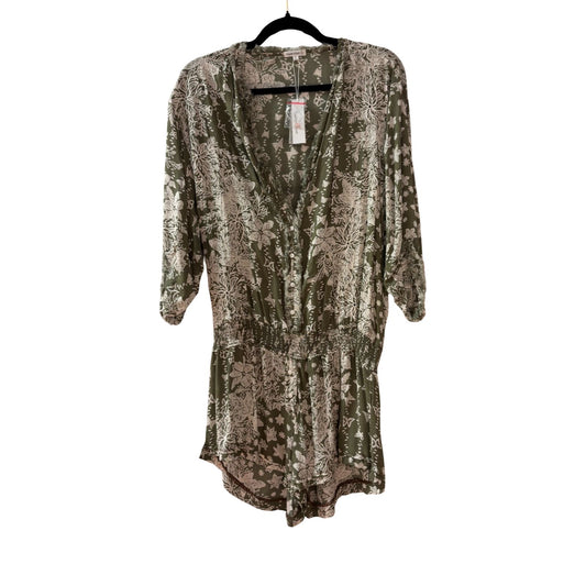 Poupette St Barth Olive & White Playsuit - Size M - New Tags