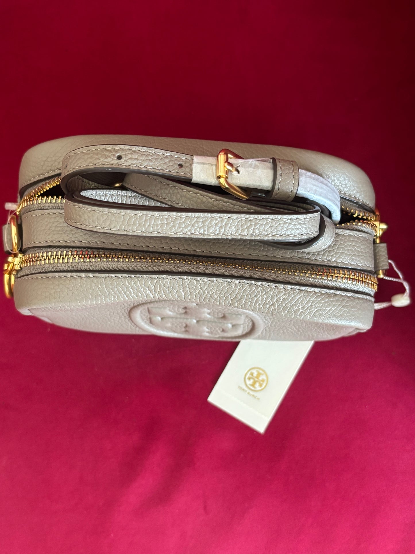 Tory Burch Perry Bombe Mini Leather Crossbody Bag -New Tags