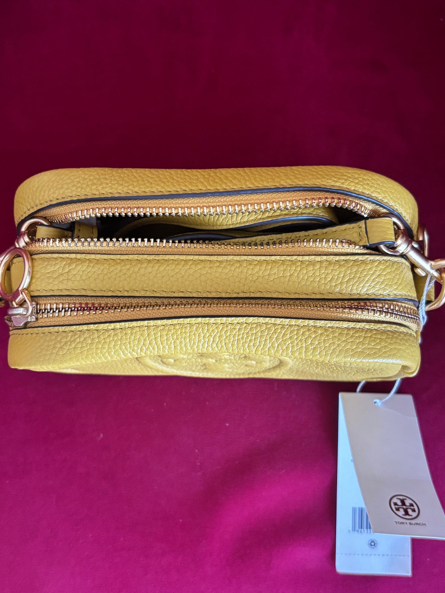 Tory Burch Perry Bombe Mini Leather Crossbody Bag -New Tags