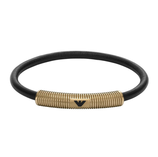 Emporio Armani Stainless Steel Black Bracelet - New Tags