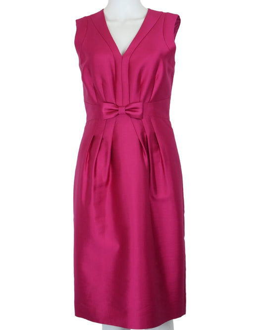 Hobbs Bow-Waist Satin Sheath – Size 10 – Preloved