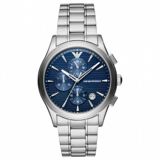 Emporio Armani Men,s Blue Chronograph Watch - New in Box