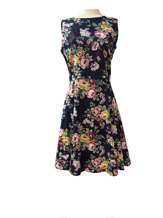 Joe Browns Floral Sleeveless Dress - Size -10 - Preloved 