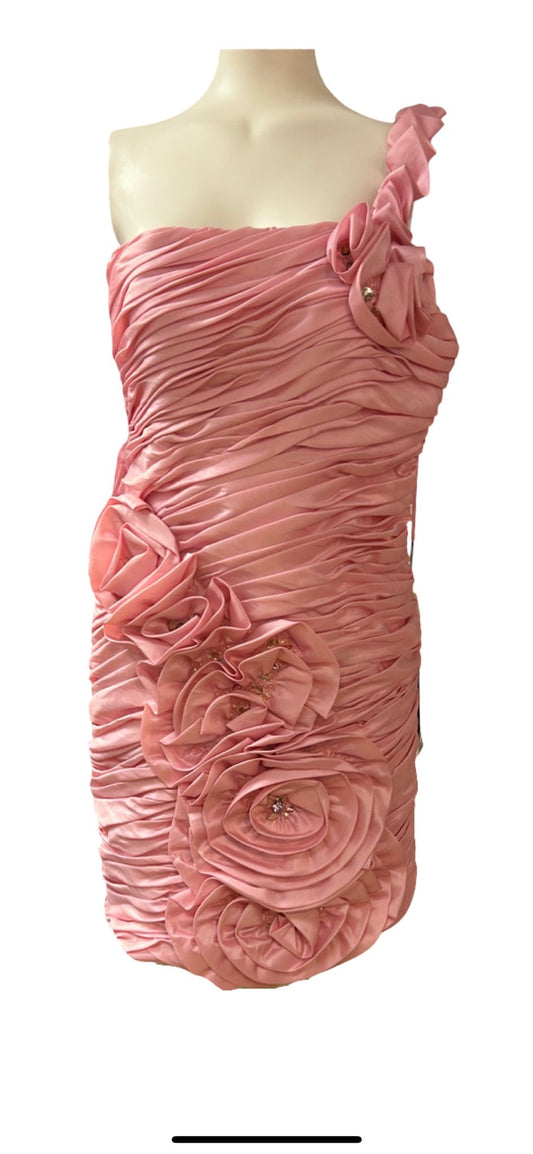 Gino Cerruti Pink Mini Cocktail Dress - New Tags - Size - L