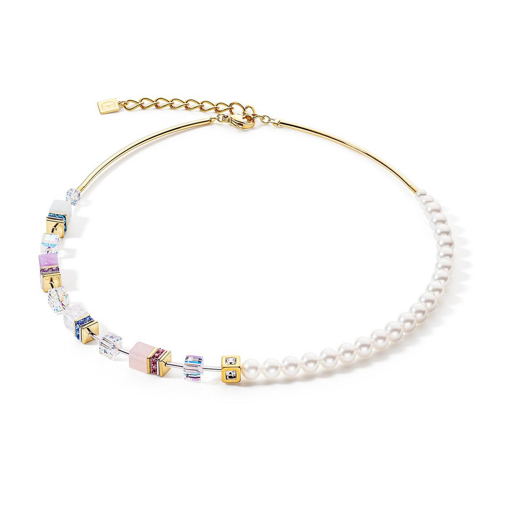 Coeur De Lion Gold Tone Geocube Necklace - New