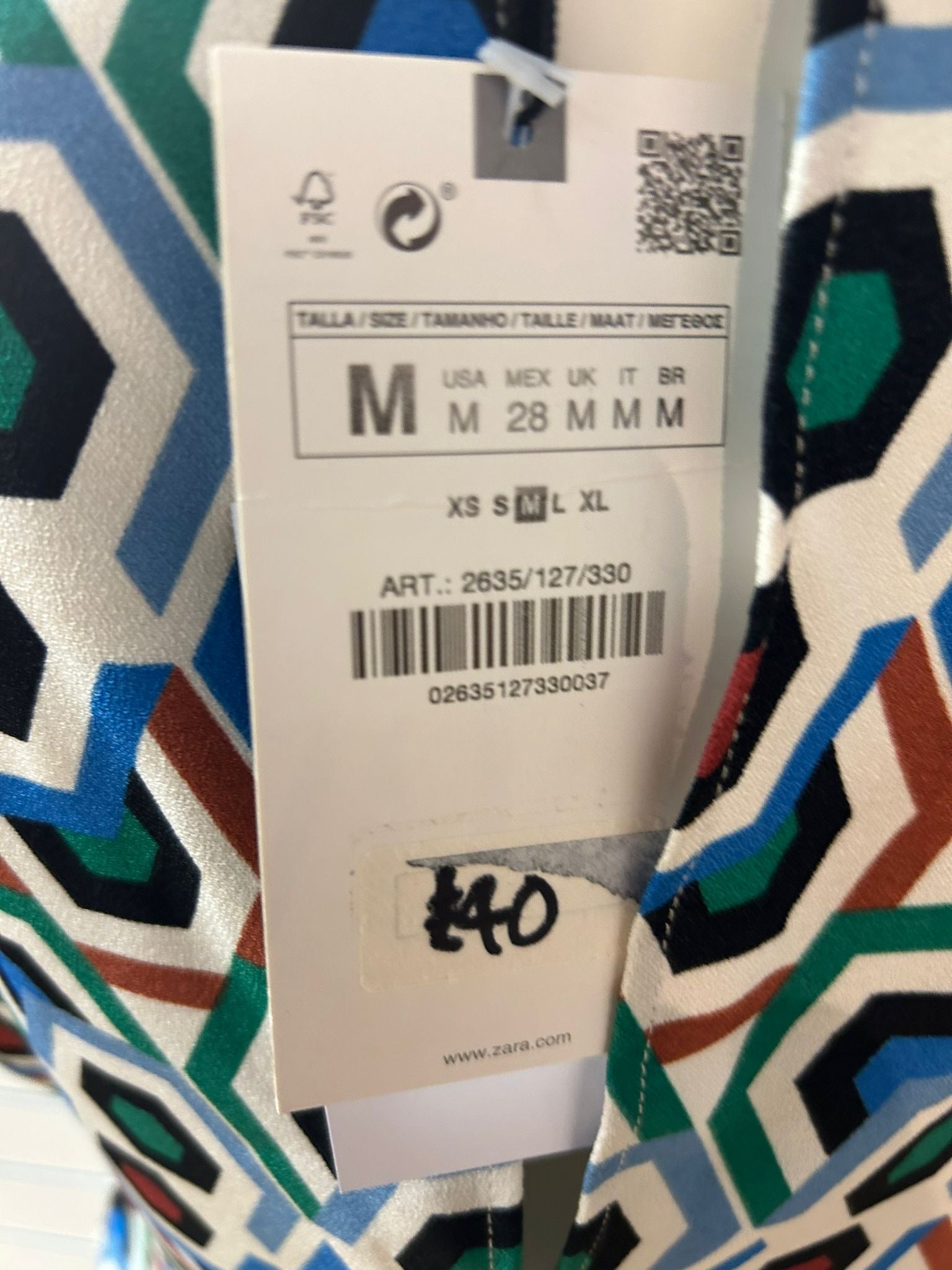 Zara Geometric Dress - Size - M - New Tags