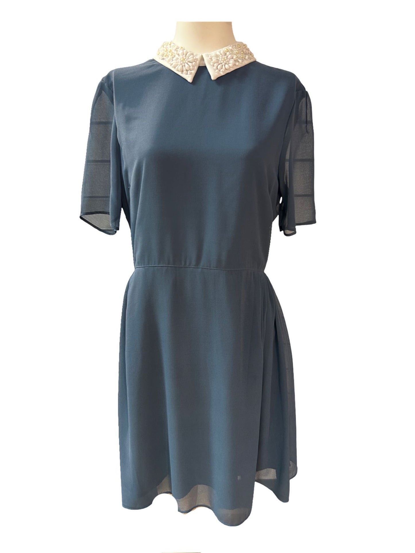 M & S Limited Edition Blue Mix Embellished Dress - Size -12 - New tags