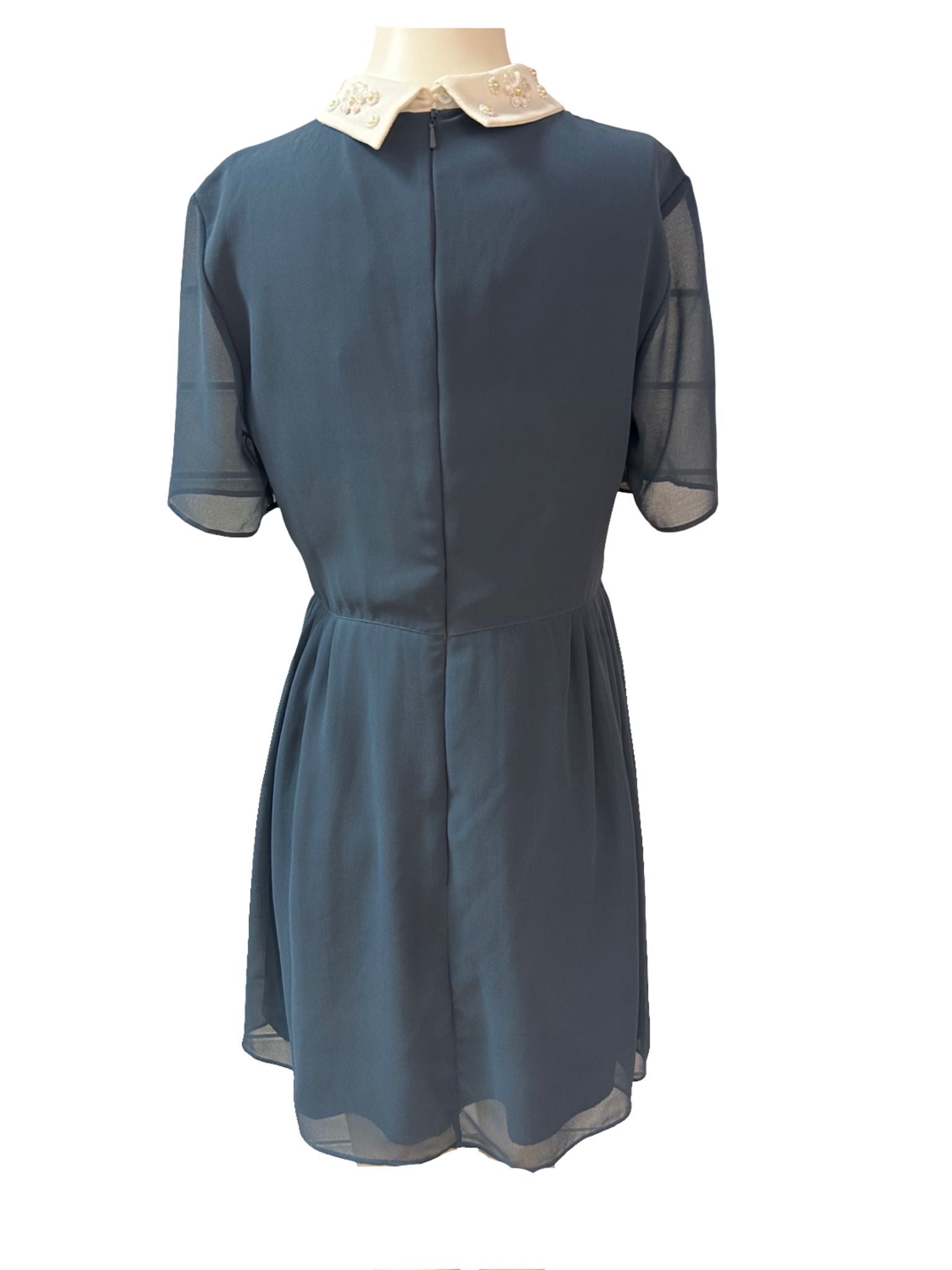 M & S Limited Edition Blue Mix Embellished Dress - Size -12 - New tags