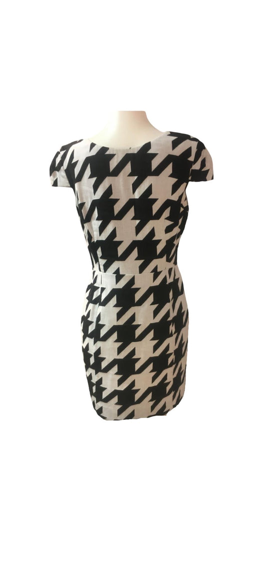 Next Black and White Pattern Dress - Size - 14 - Preloved 