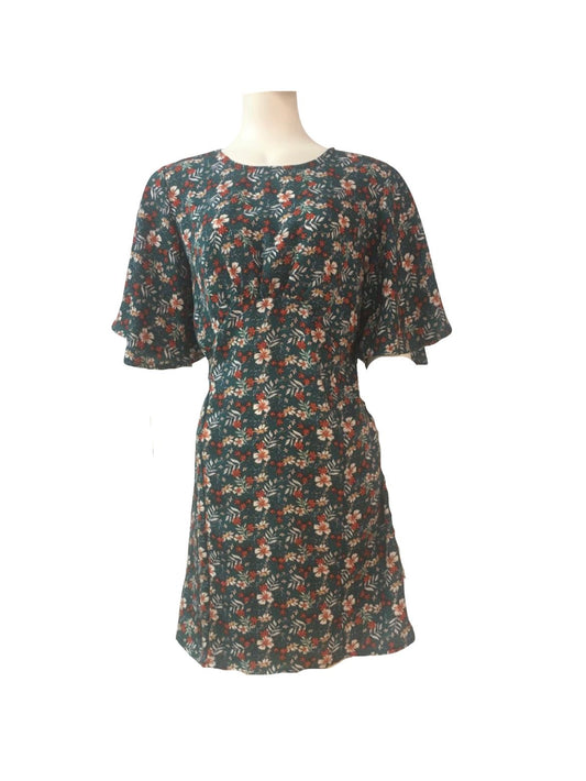 In Vogue Paris Floral Dress - Size - M - Preloved 