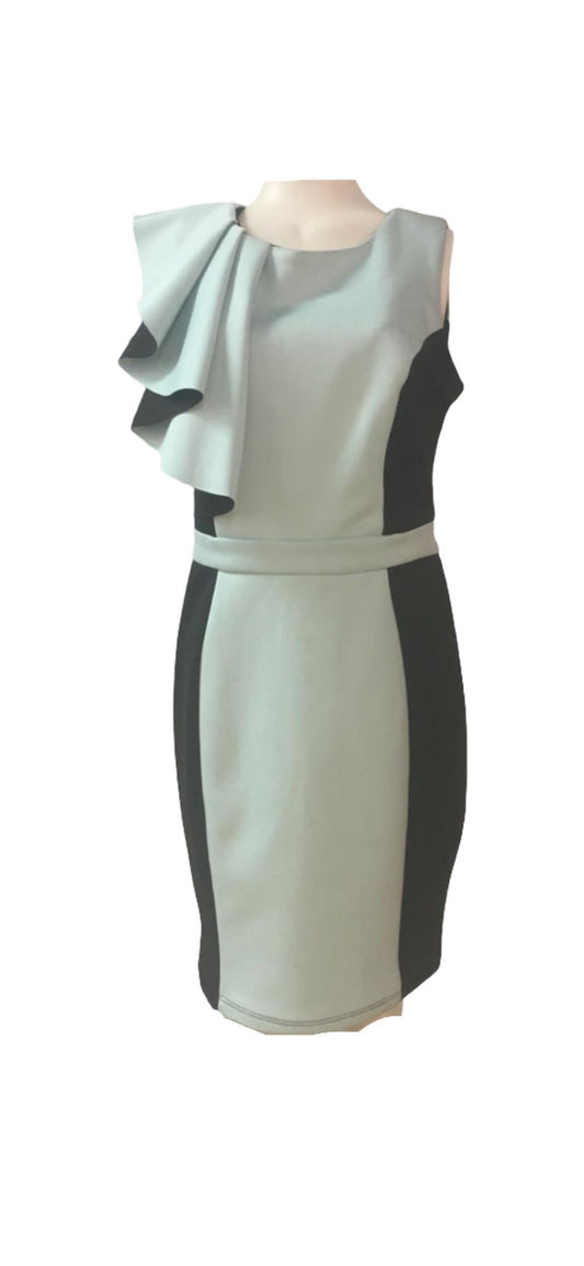 Definitions Light Blue and Black Sleeveless Cocktail Dress - Size -  12-   New Tags