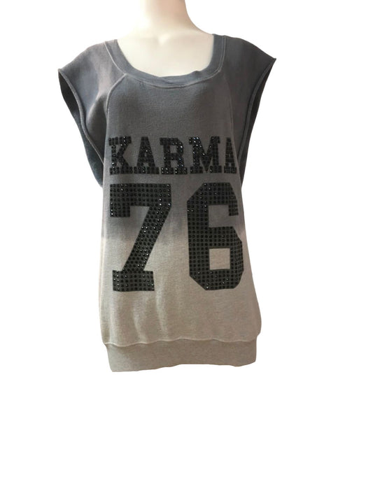 Pam & Gela Grey Vest Top - Size - S - Preloved 