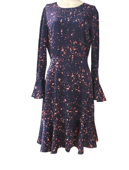 Fenn Wright Manson Navy and Pink Dress - Size - 8 - Preloved 
