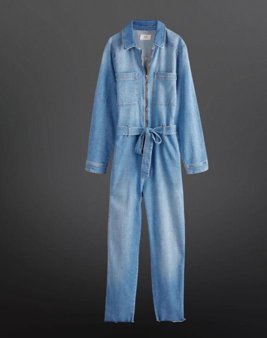 Hush Joanie Denim Boiler Suit - Size 8 - Preloved