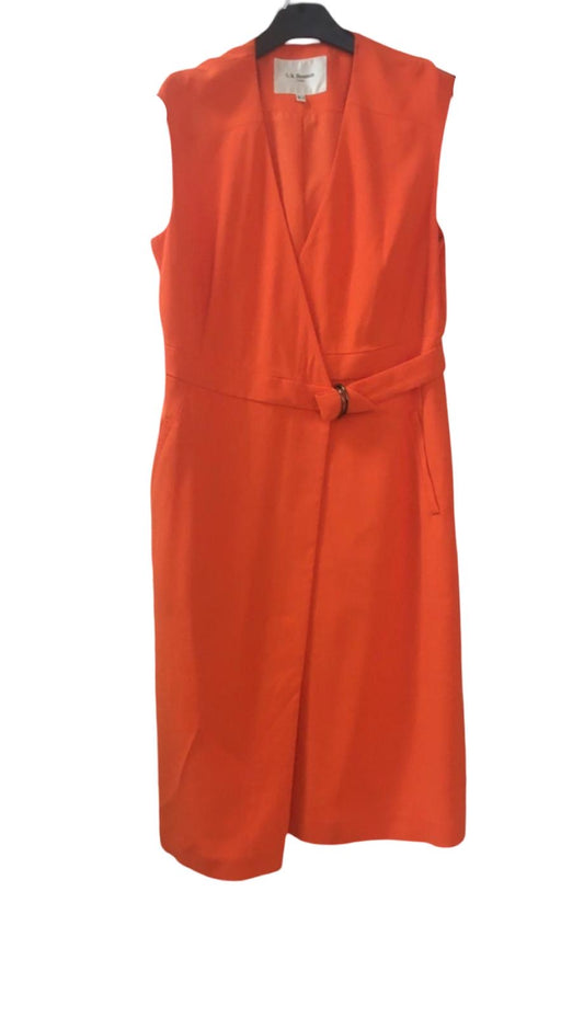 L.K. Bennett Midi Wrap-Around Dress - Size 10 - Preloved